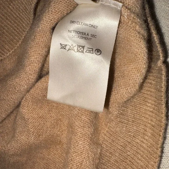 Pilcro Beige Tan 100% Cashmere Scoop Neck Sweater Womens XL - Picture 7 of 9